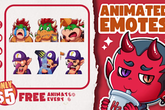 make twitch emotes for animated, discord, and kick streaming