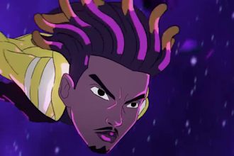 make 2d animated music video for youtube intro, 2d animation, cartoon animation