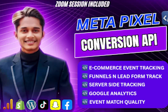 setup or fix facebook pixel, conversion API with server side tracking