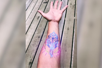 create neon effect animated tattoos