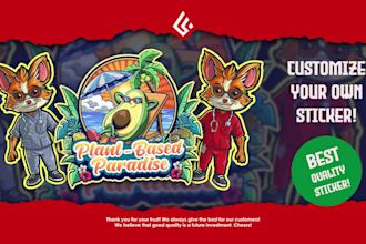 design custom unique stickers badge, and logo illustration