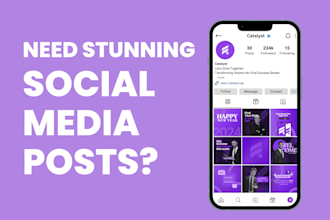 design 30 creative social media post design and ad creative