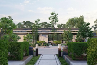 do garden, backyard and pool design as landscape architects