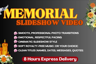 create a funeral slideshow or memorial tribute video