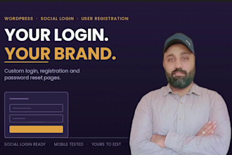 create wordpress login page and user registration form