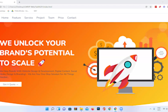 be your web developer for your business HTML, CSS, javascript, reactjs