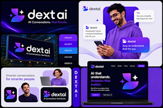 create business logo, brand identity design and full branding kit