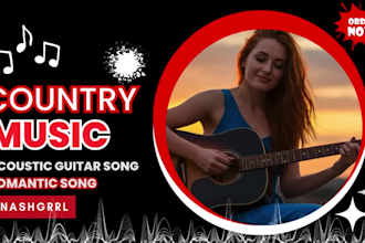 be your female country music producer acoustic  blues, country, pop, rock singer