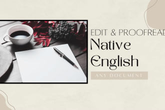 edit and proofread in native english