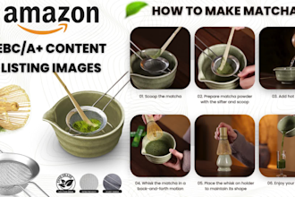 do attractive amazon listing images, infographics, amazon ebc design