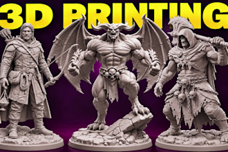 sculpt custom 3d statues and figurines for 3d printing