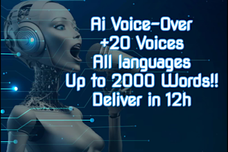 provide  profissional ai voice over in 12h