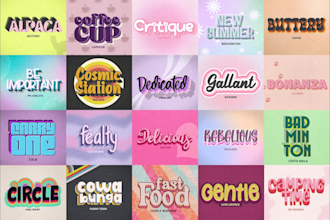 design 70s vintage text logo in 24hours