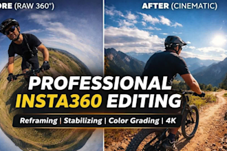 edit cinematic insta360 videos, gopro max footage and VR videos
