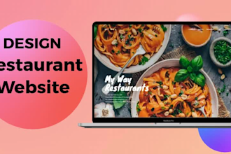 design restaurant website with online food ordering system, food website
