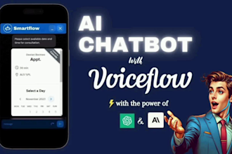 develop ai agent, ai chatbot for website using voiceflow