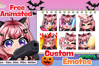 draw unique streamer emotes for your vtuber character