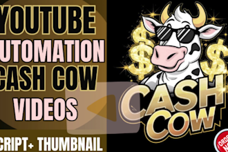 youtube automation cash cow, faceless video, ai scripting and voiceover, SEO