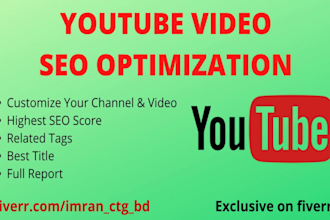 optimize your youtube channel video SEO
