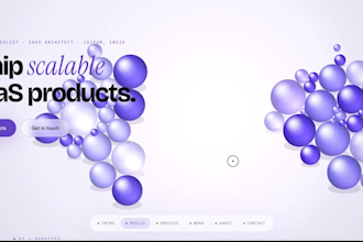 design 3d and cinematic landing page in next js and react