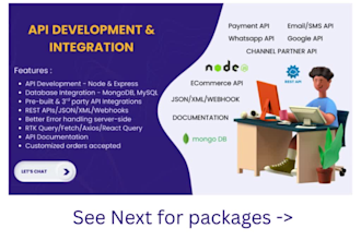 develop and integrate secure, scalable apis for your web app
