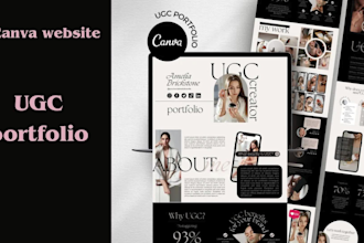 create professional canva ugc creator portfolio website