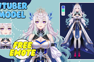 design and rig for vtuber character in live2d