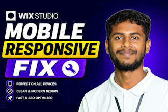 fix wix studio website mobile responsive, layout, make mobile friendly