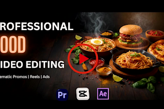 do cinematic food video editing for your restaurant in 24 hours