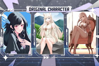 draw your original character, pfp, avatar or fan art in anime illustration style