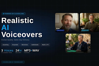 create a realistic ai voiceover for all voice projects