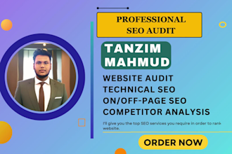 provide website audit report, action plan with a detailed report