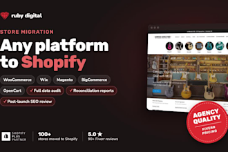 migrate woocommerce, wix, magento, bigcommerce, opencart, custom to shopify
