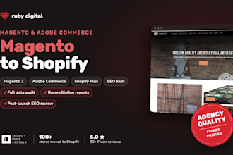 migrate magento to shopify, magento 2 and adobe commerce to shopify plus