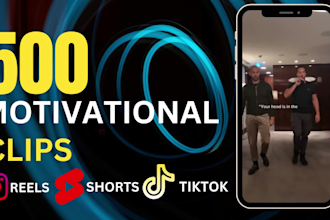 create inspirational and motivational clip for tiktok, yt shorts and reels