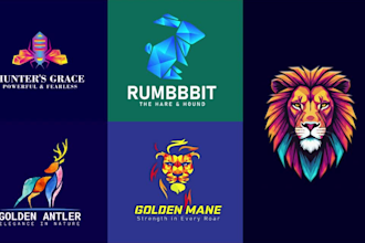 design a premium geometric or polygonal logo