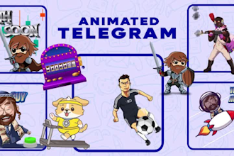 create animated stickers and crypto stickers for telegram