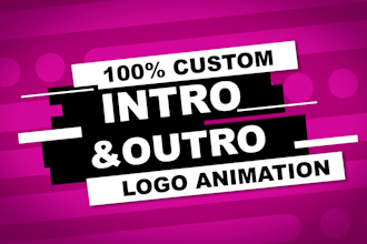 create custom youtube podcast intro video logo animation
