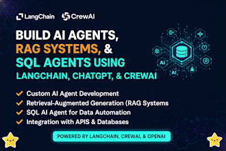 develop ai chatbot, sql agent with chatgpt llm openai langchain pincone