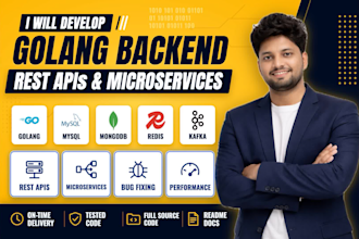 develop golang backend, rest apis and microservices or fix bugs in your go code
