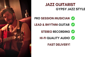 create a rhythm and lead guitar in gypsy jazz style