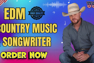 be your edm and country music singer with male vocal and electronics beats