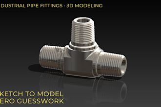 model custom mechanical pipe fittings accurately in 3d