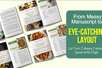 design and format cookbooks and recipes book