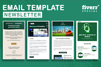 design urgent responsive HTML email template or newsletter design within 6 hours