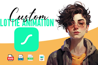 create animated gif and lottie json  for your website