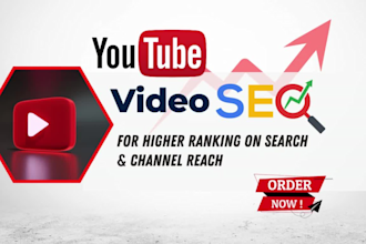 be your youtube video SEO expert and channel manager