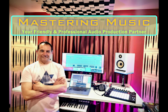 master your song to high quality audio, track mastering