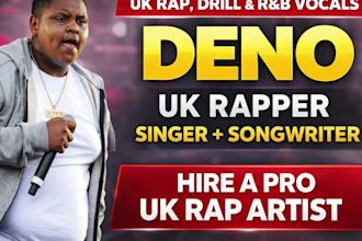 record rap vocals hooks and male singer vocals for your song