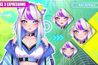 design vtuber model character live2d high quality anime art styles for streams
